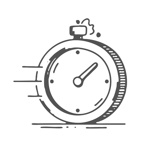 Icône horloge livraison rapide