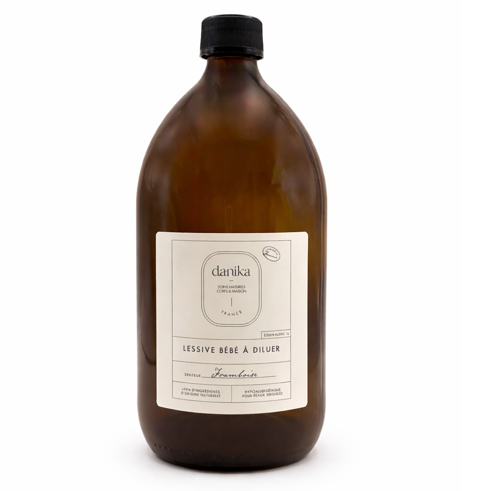 Flacon en verre pour la lessive bébé