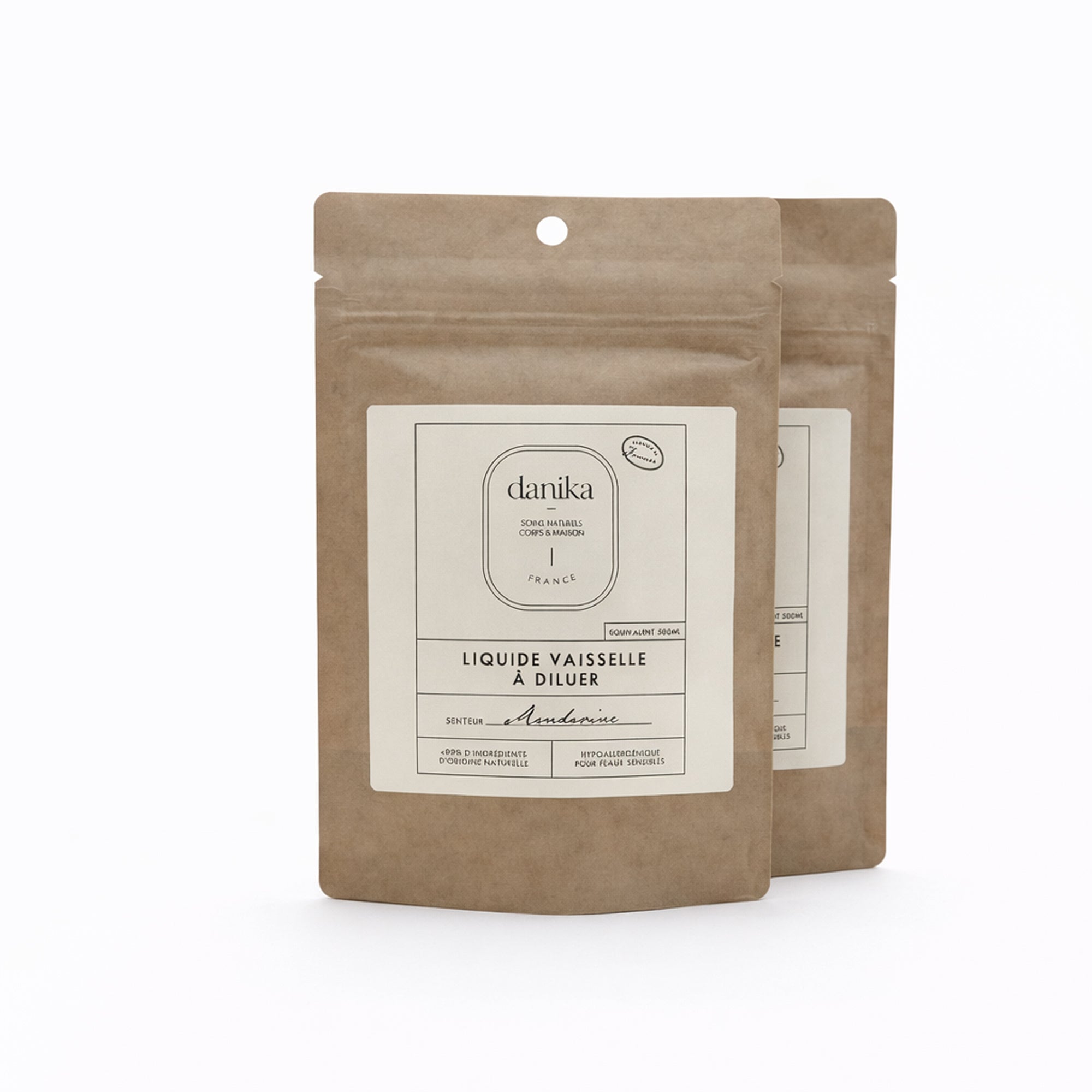 Deux recharges à diluer de liquide vaisselle