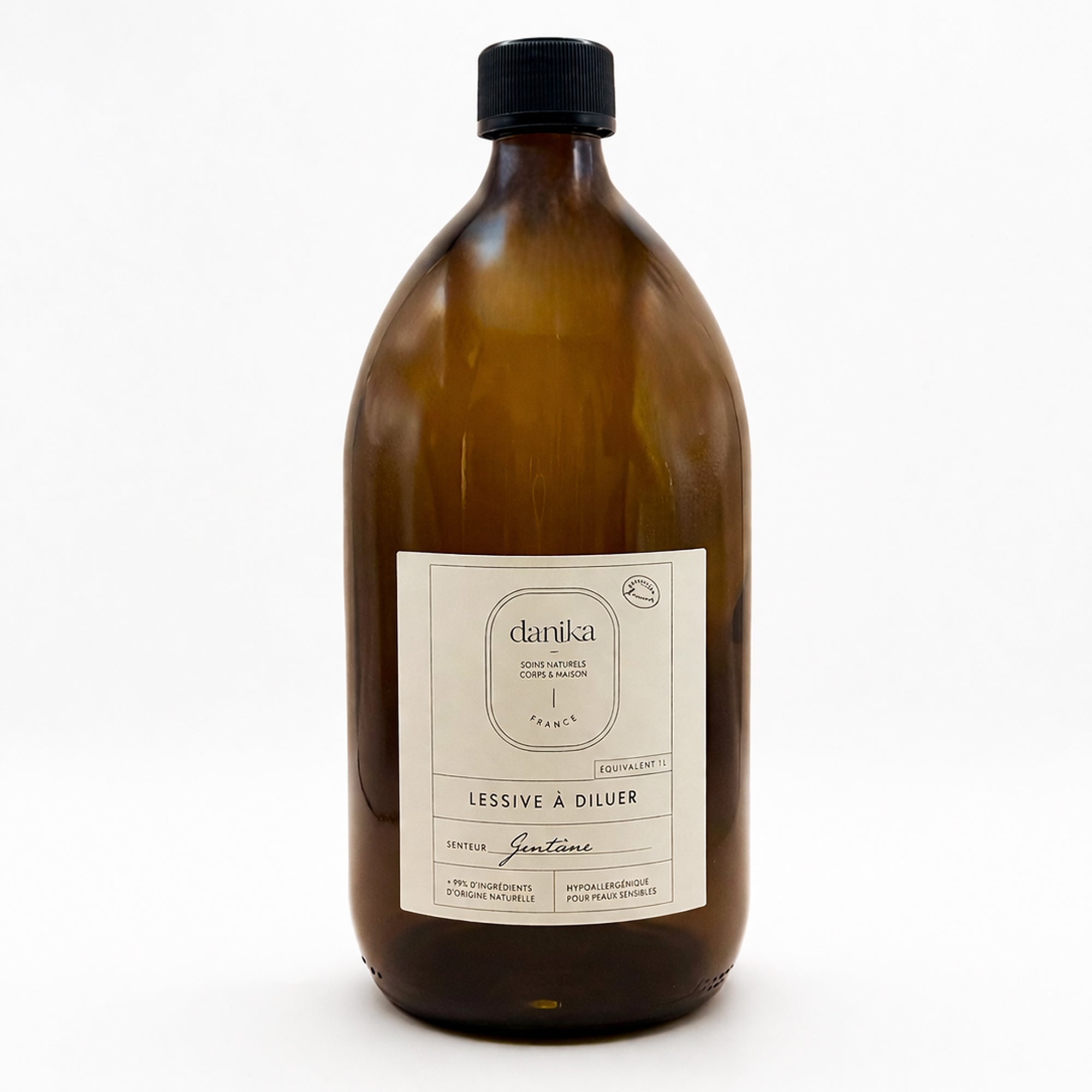 Flacon en verre pour lessive gentiane