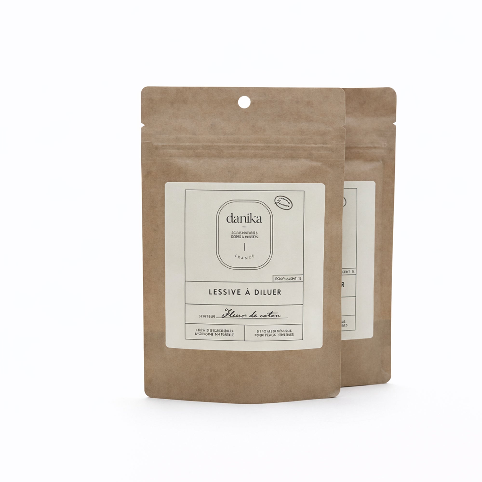 Deux recharges de lessive fleur de coton