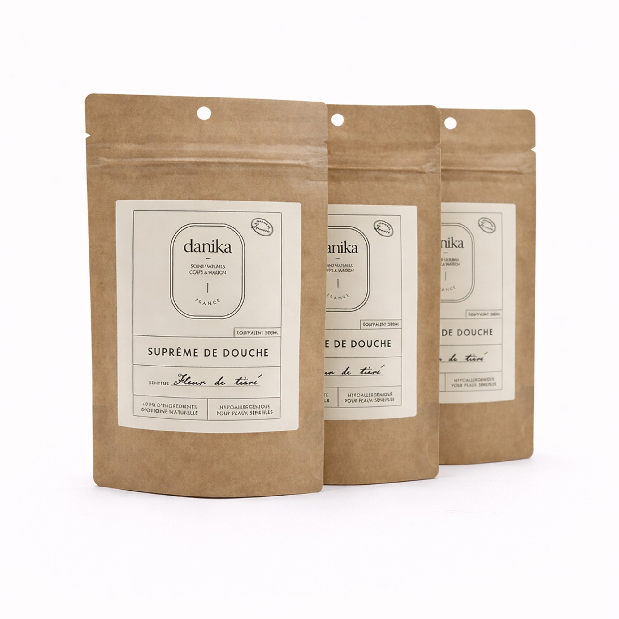 Lot de trois recharges suprême de douche